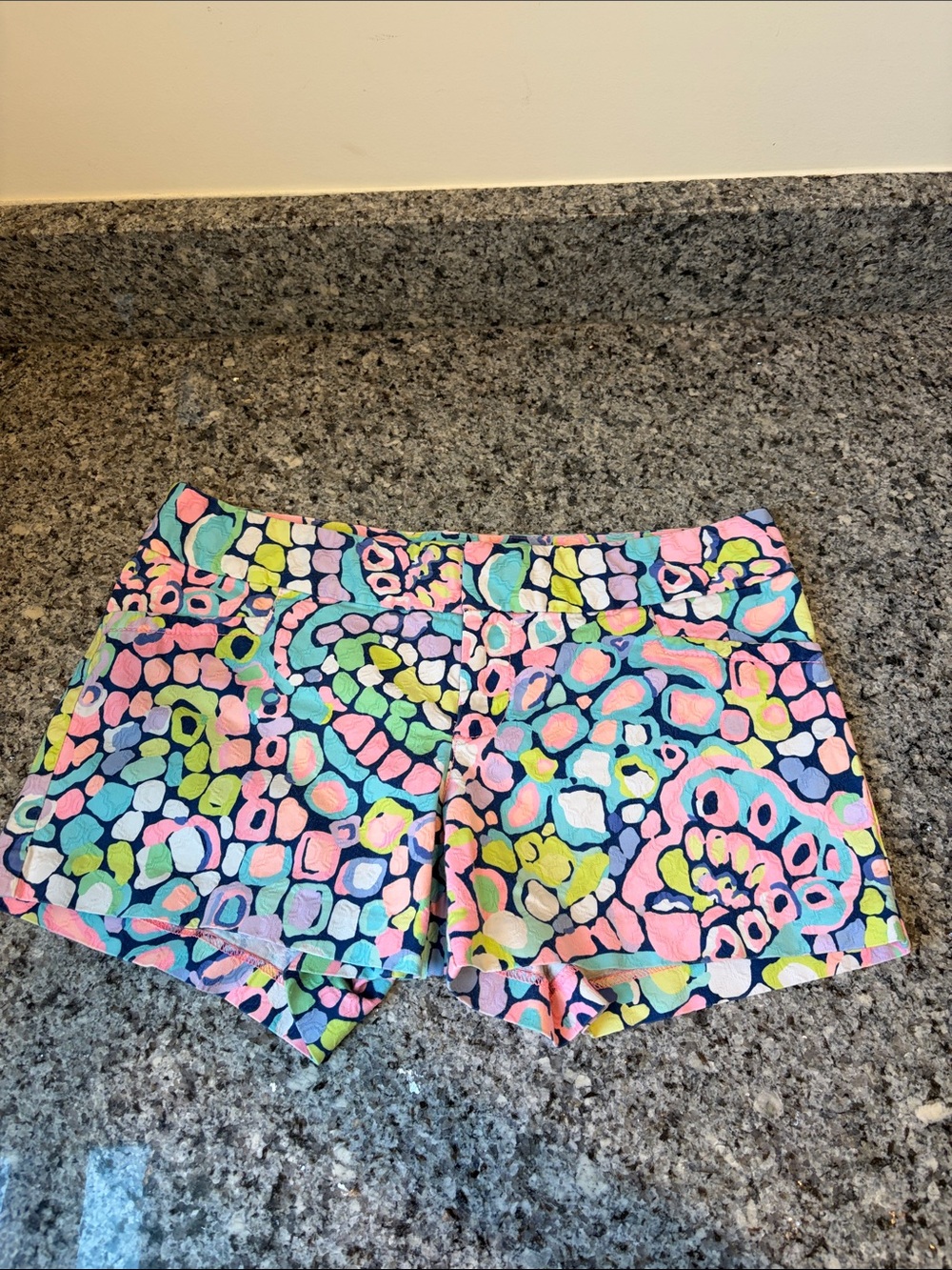 Lilly Pulitzer Neon Paisley Print Shorts in Pink, Blue, Green